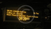 Digital clock at Carlisle railway station